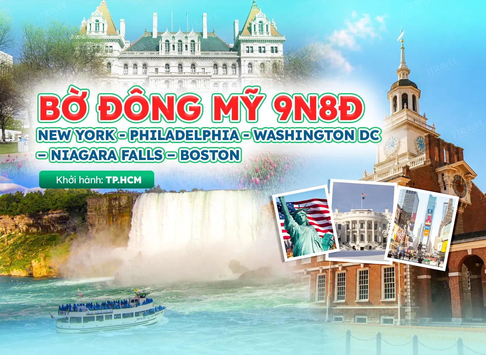 Tour Bờ Đông Mỹ: New York - Philadelphia - Washington DC – Niagara Falls – Boston 9N8Đ